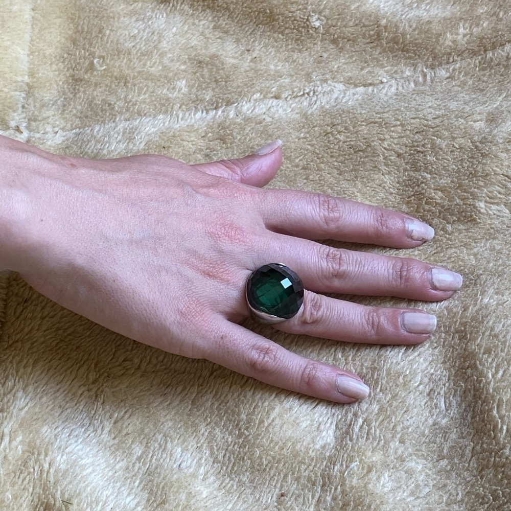French Connection Faceted Crystal Ring S/M